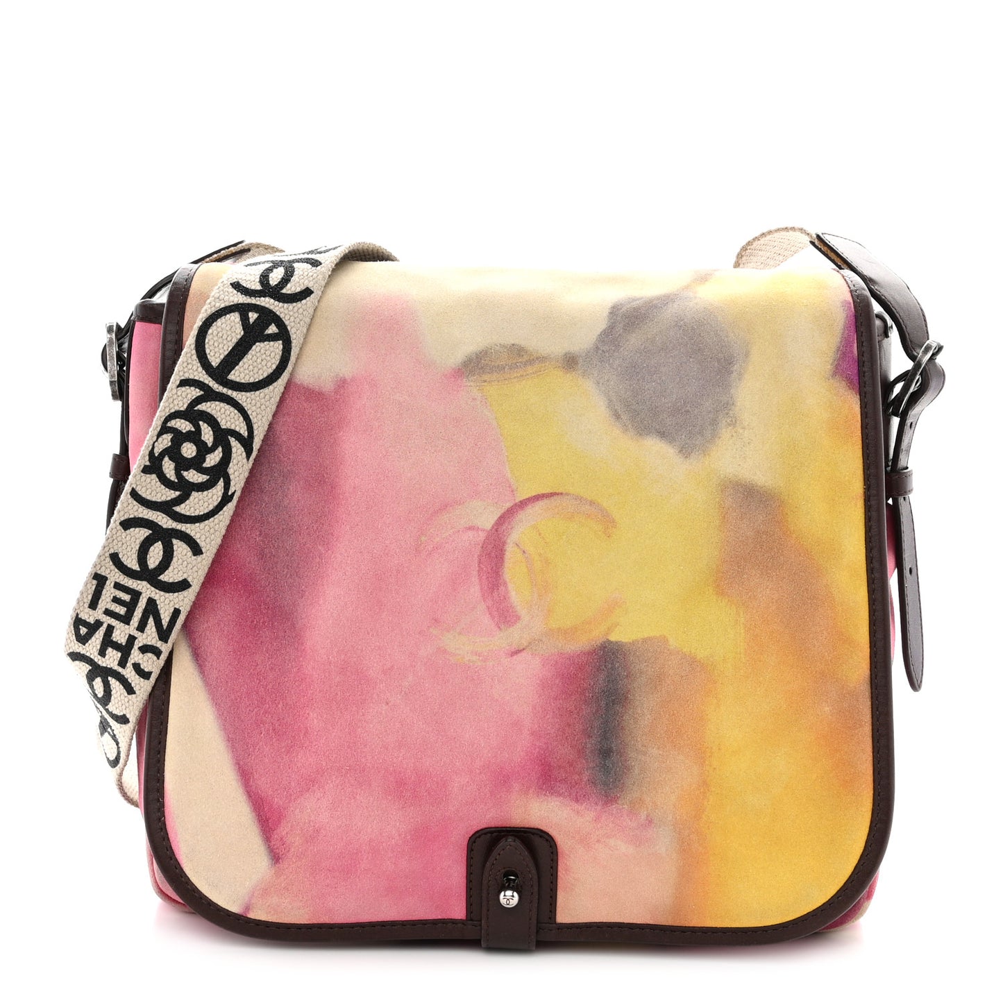 Printed Ultra Soft Lambskin Medium Flower Power Messenger