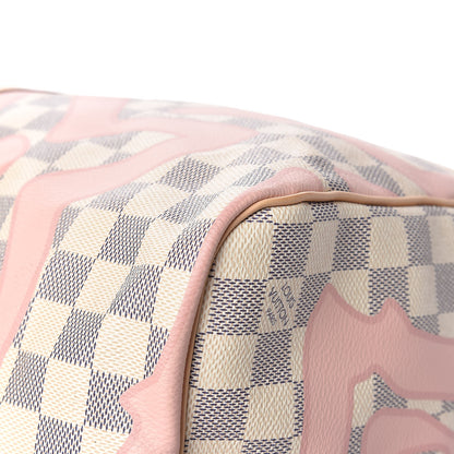 Louis Vuitton Damier Azur Tahitienne Keepall Bandouliere 50 Rose Ballerine 11 of 15