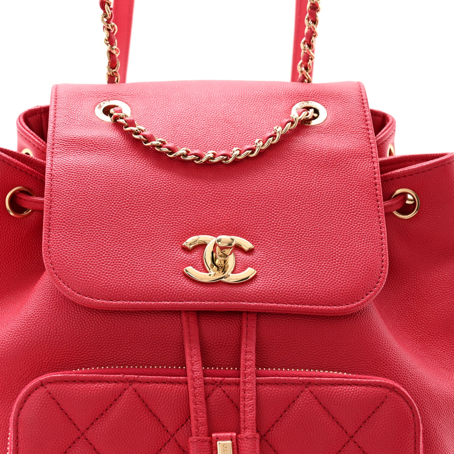 Chanel Caviar Quilted Business Affinity Backpack Fuchsia 8 of 11