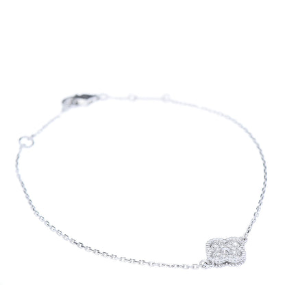 Van Cleef & Arpels 18K White Gold Diamond Sweet Alhambra Bracelet 1 of 6
