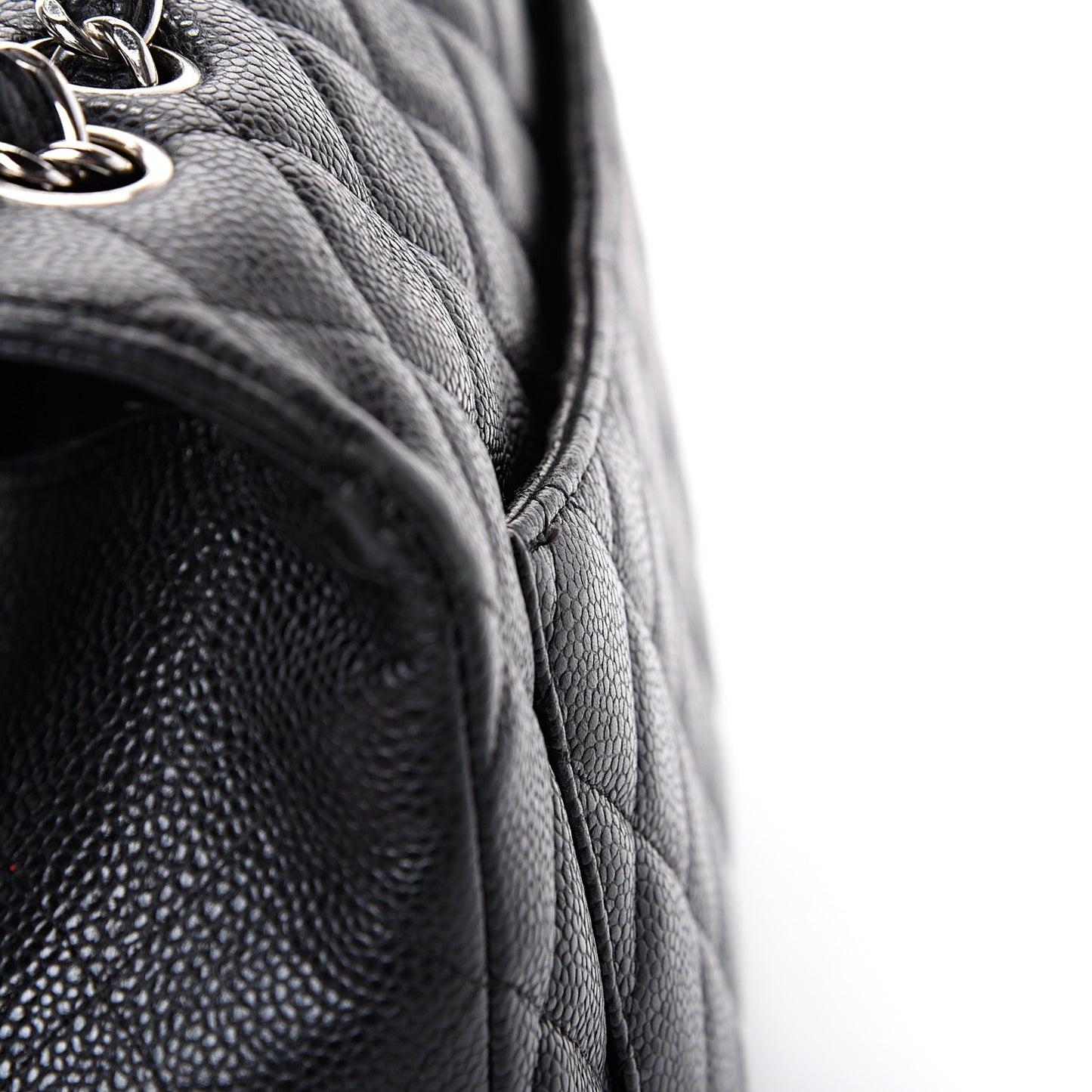 Caviar Quilted Jumbo Single Flap Black