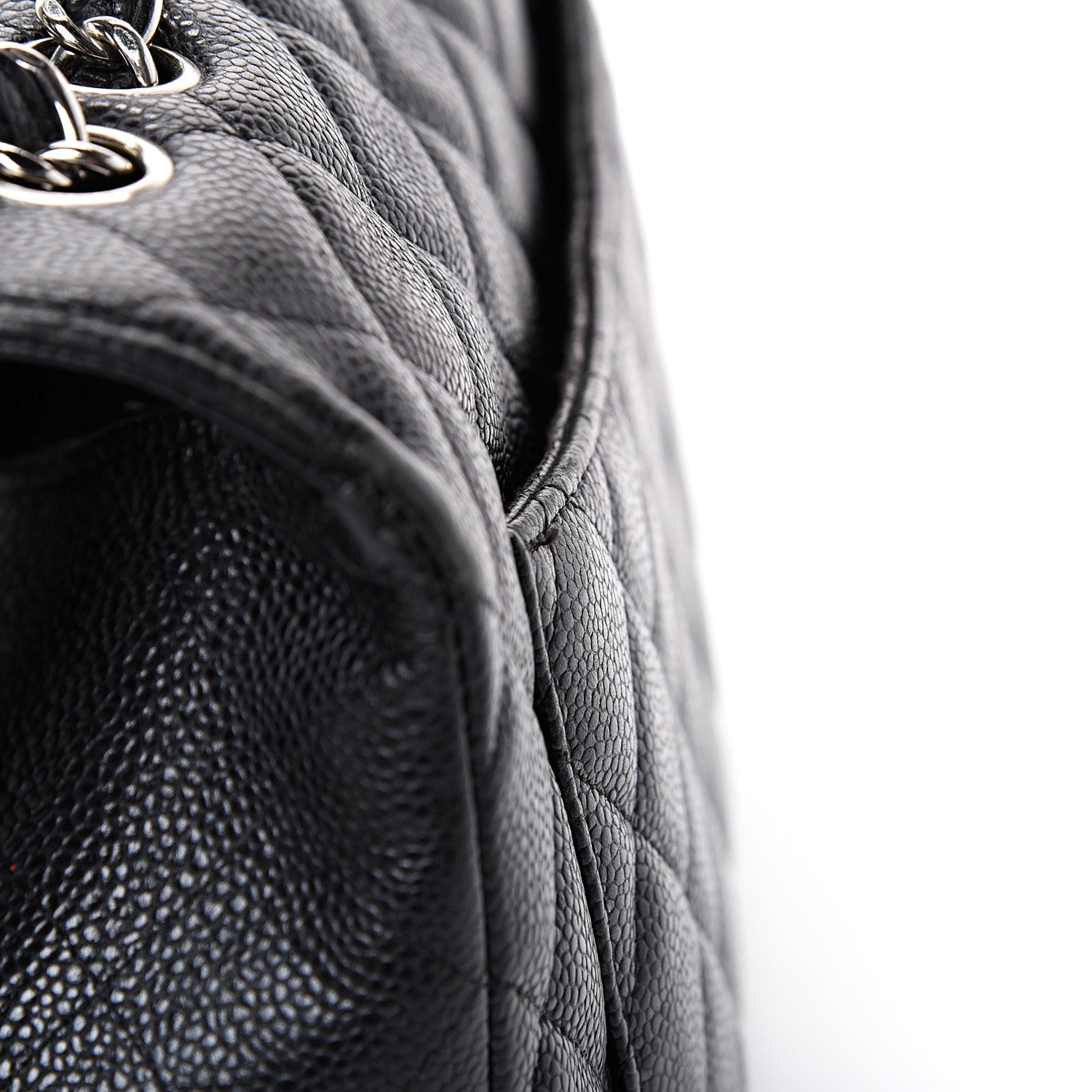 Chanel Caviar Quilted Jumbo Single Flap Black 17 of 21