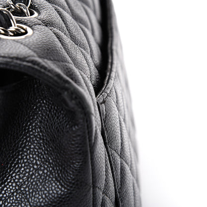 Chanel Caviar Quilted Jumbo Single Flap Black 17 of 21