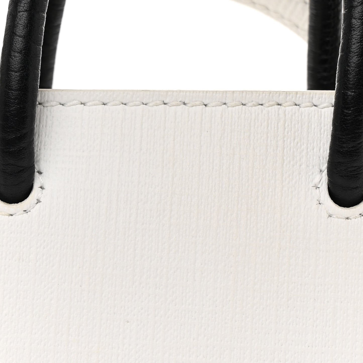 Squared Calfskin Logo Shopping Phone Holder Bag White