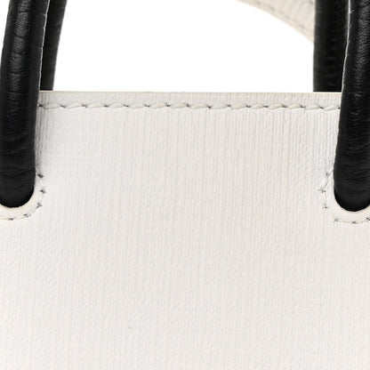 Balenciaga Squared Calfskin Logo Shopping Phone Holder Bag White 9 of 11