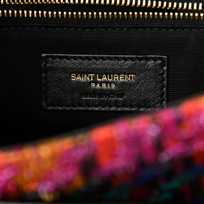 Saint Laurent Tweed Calfskin Matelasse Monogram Medium Niki Chain Satchel Multicolor 7 of 10