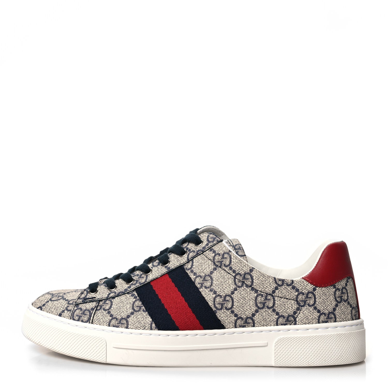 Gucci GG Supreme Monogram Womens Ace Low-Top Sneaker 38 Beige 1 of 8