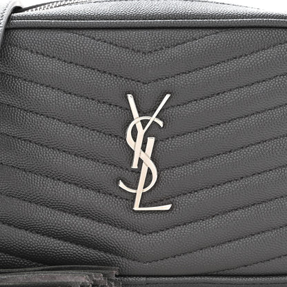 Saint Laurent Grain De Poudre Matelasse Monogram Mini Lou Camera Bag Asphalt 8 of 10