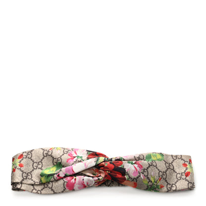 Gucci Silk Monogram Blooms Print Headband Antique Rose 1 of 7