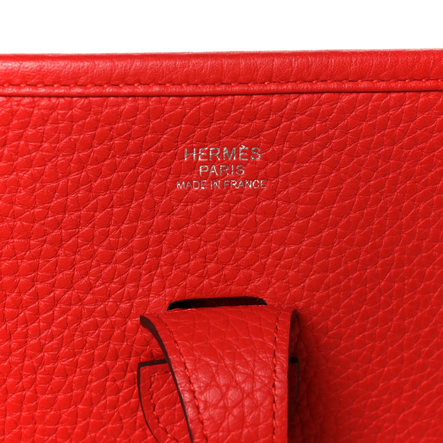 Hermes Taurillon Clemence Evelyne III PM Rouge Tomate 7 of 11