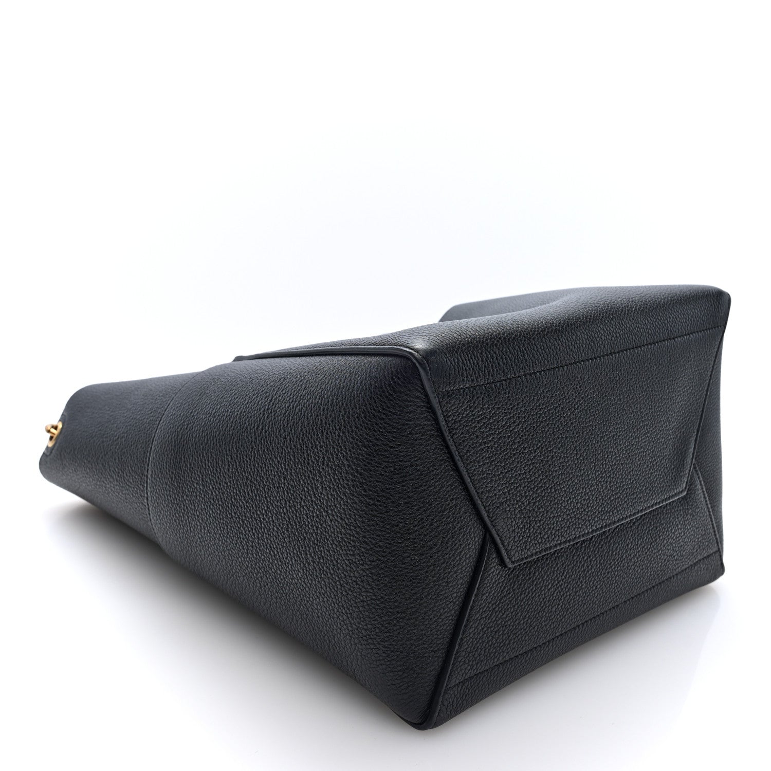 Celine Soft Grained Calfskin Sangle Bucket Bag Black 4 of 9