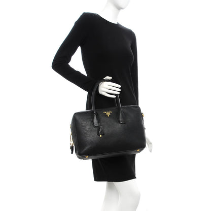 Prada Vitello Daino Bauletto Nero Black 3 of 9
