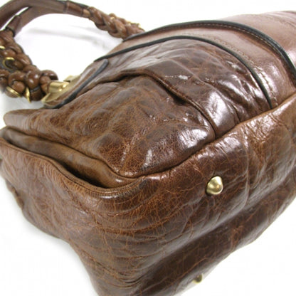 Chloe Leather Heloise Satchel Brown 5 of 11