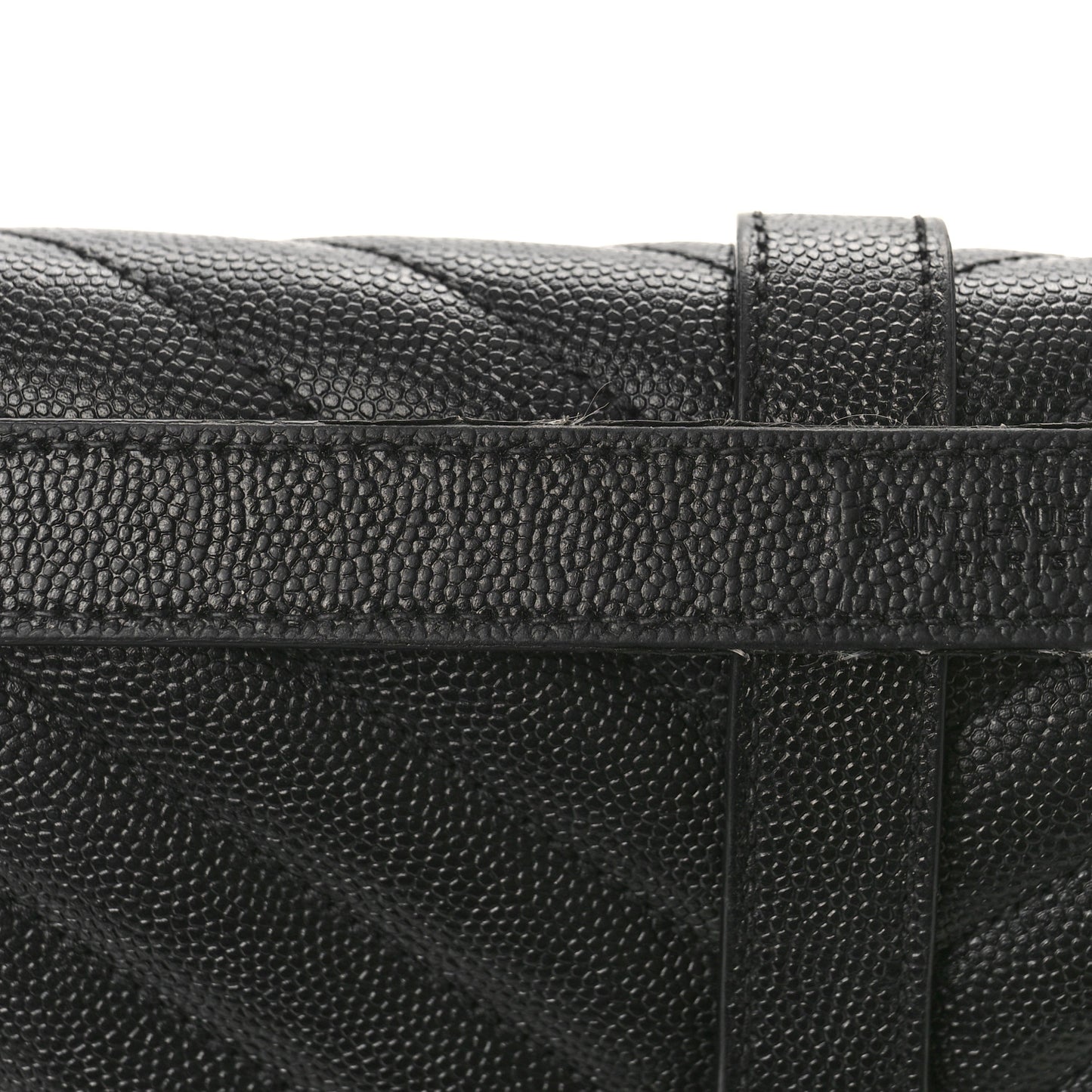 Grain De Poudre Textured Mixed Matelasse Large Triquilt Monogram Satchel Black