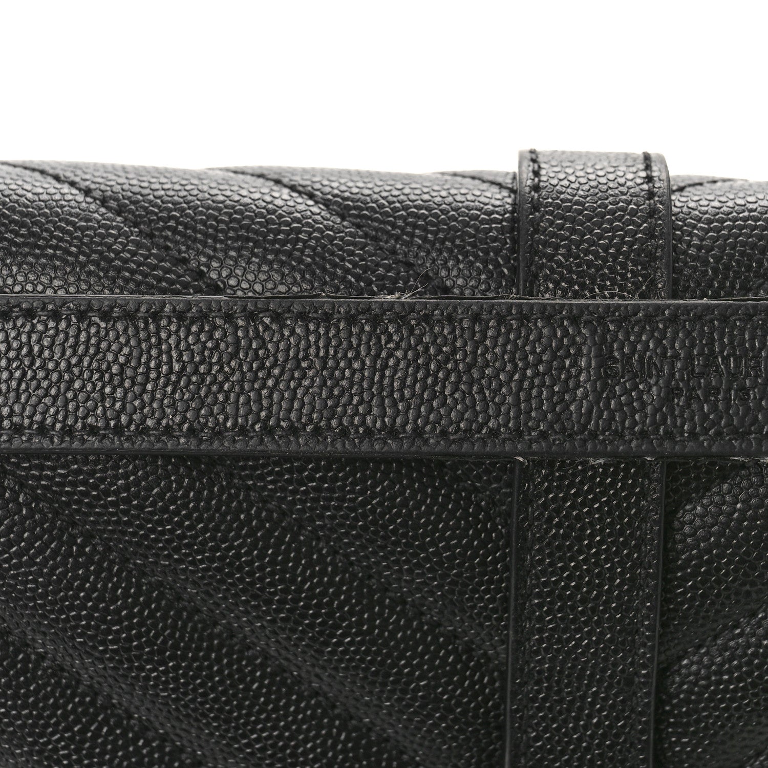 Saint Laurent Grain De Poudre Textured Mixed Matelasse Large Triquilt Monogram Satchel Black 12 of 19