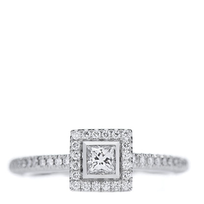 Tiffany Platinum Diamond .20ct Grace Engagement Ring 50 5.5 1 of 6
