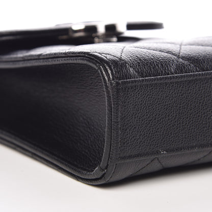 Chanel Grained Calfskin Quilted CC Box Clutch With Chain Black 9 of 11