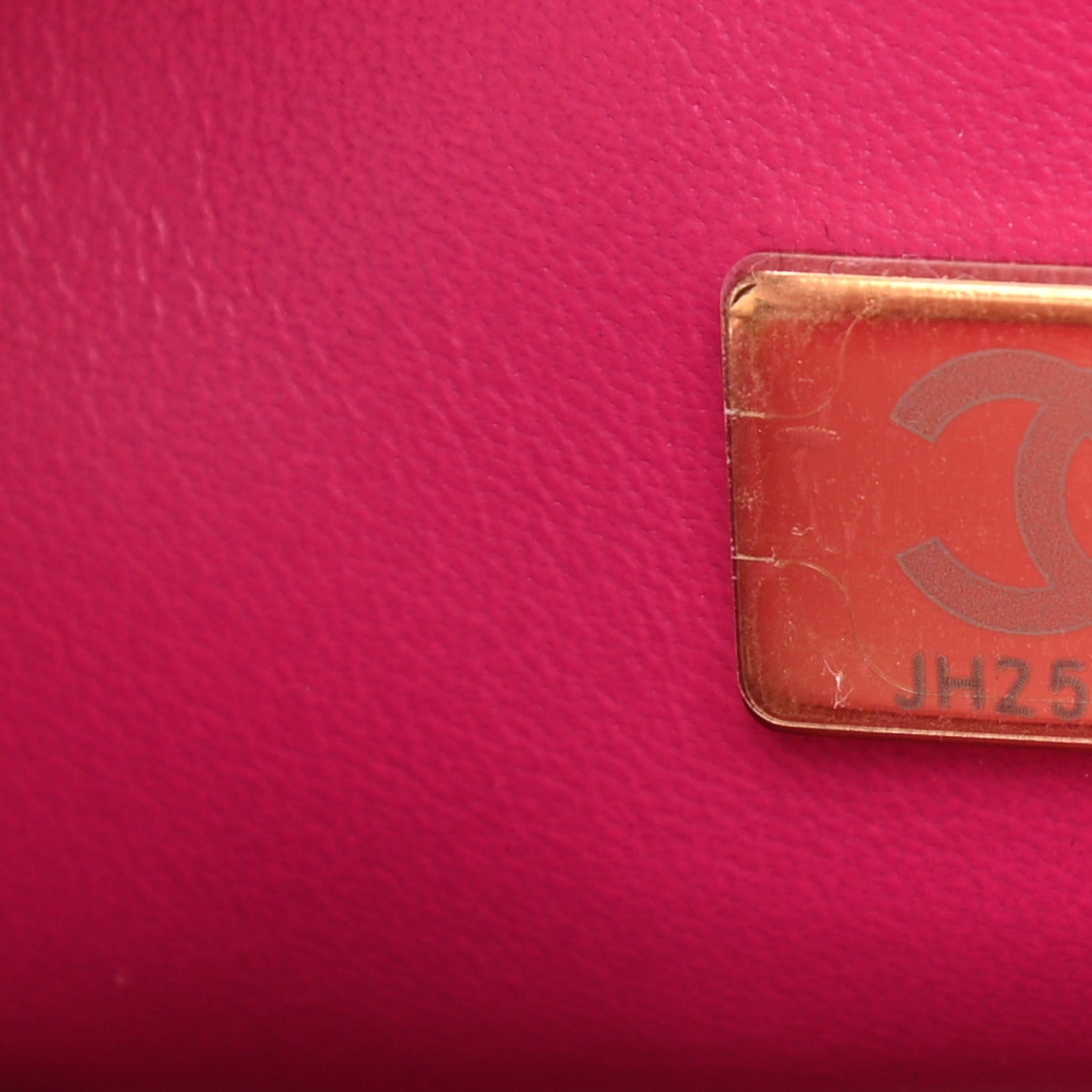 Lambskin Quilted Mini Pearl Crush Flap Fuchsia
