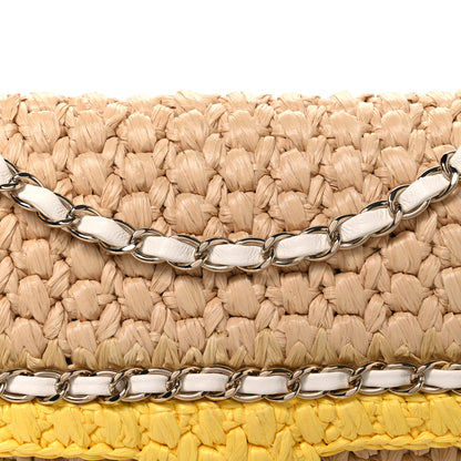 Chanel Raffia Chain Venice Beach Flap Bag Beige Yellow 7 of 10