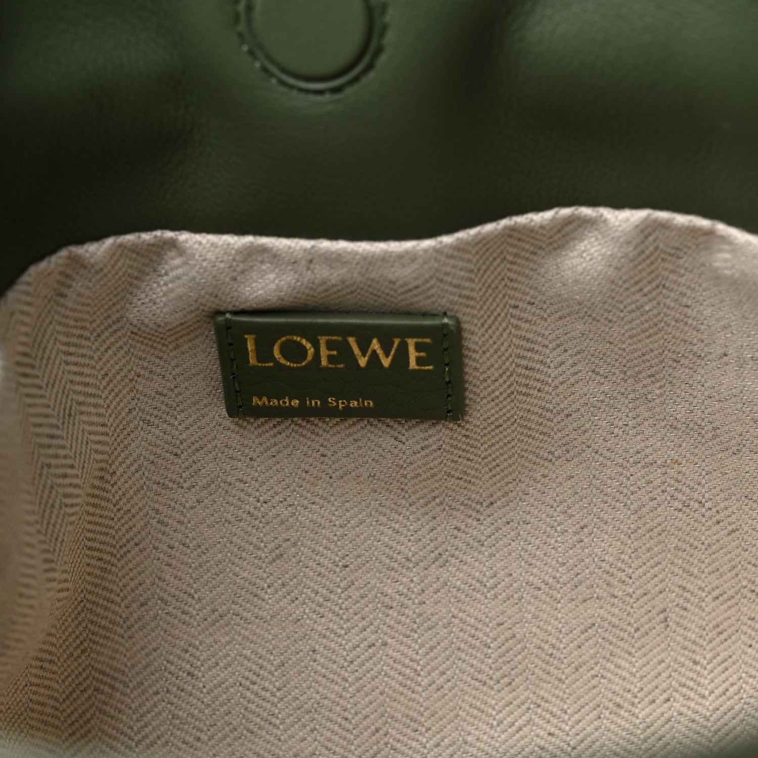 Loewe Jacquard Anagram Calfskin Mini Flamenco Knot Clutch Avocado Green 6 of 8