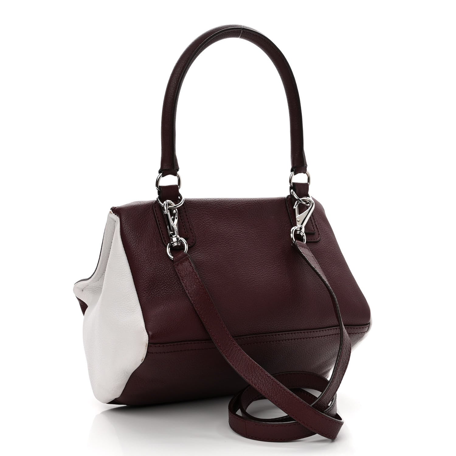 Givenchy Sugar Goatskin Small Pandora Burgundy Pink White 3 of 14