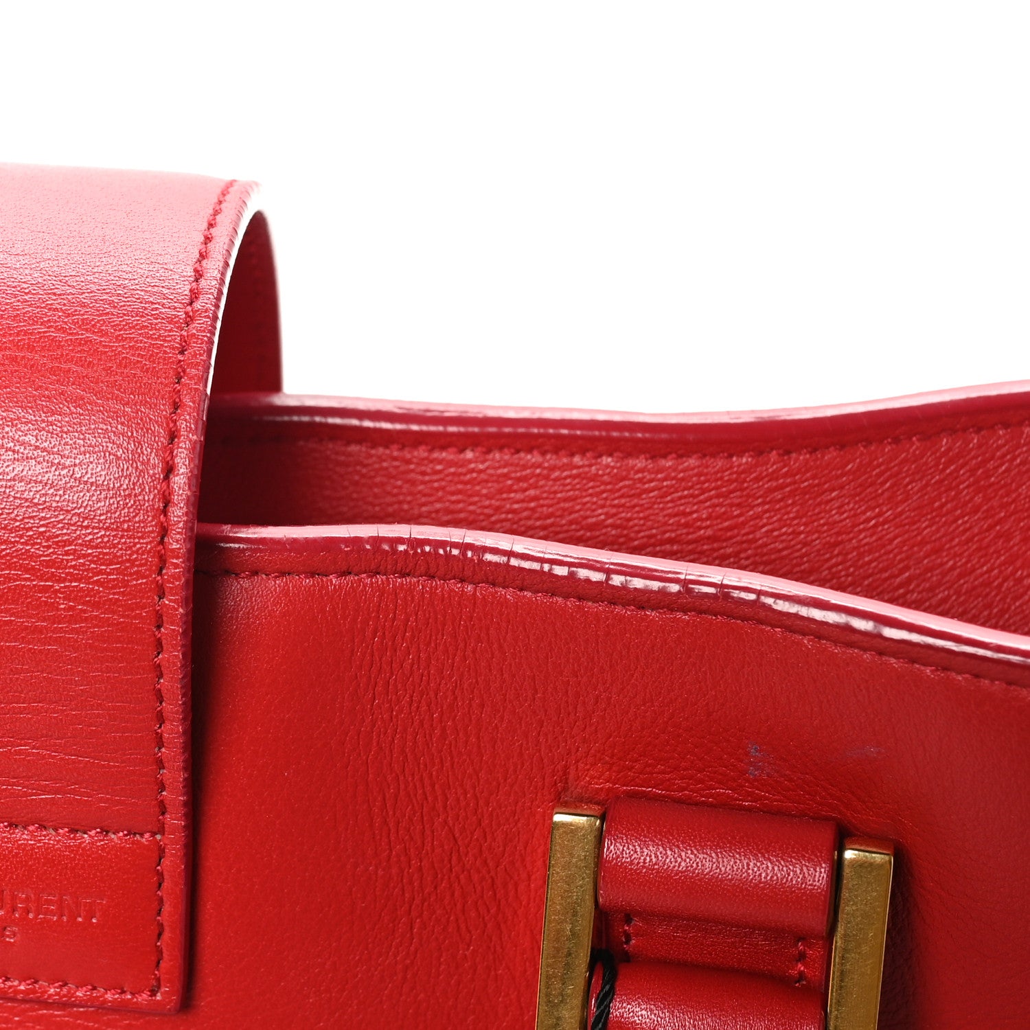 Saint Laurent Calfskin Medium Monogram Cabas Lipstick Red 11 of 12