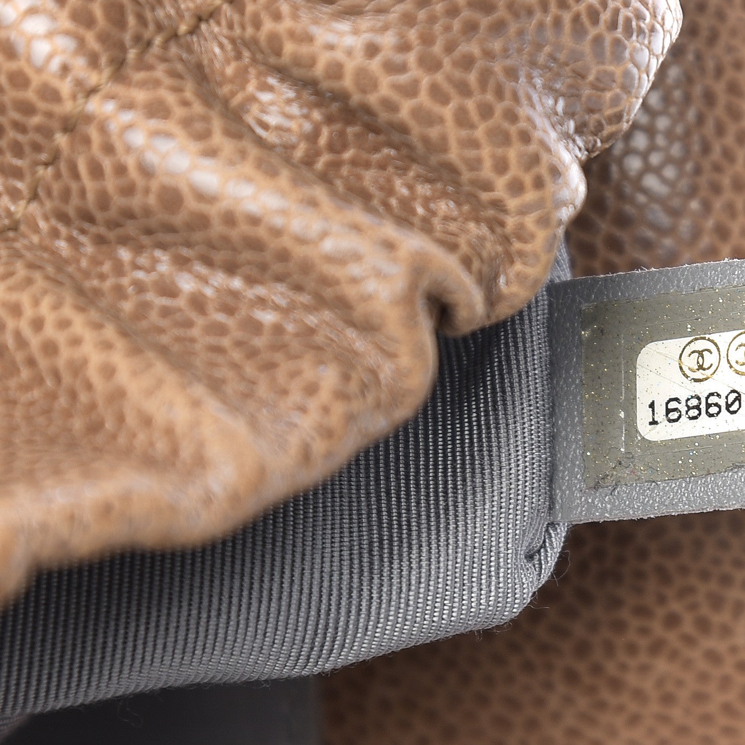 Chanel Caviar Quilted Medium Elastic Flap Brown 6 of 10
