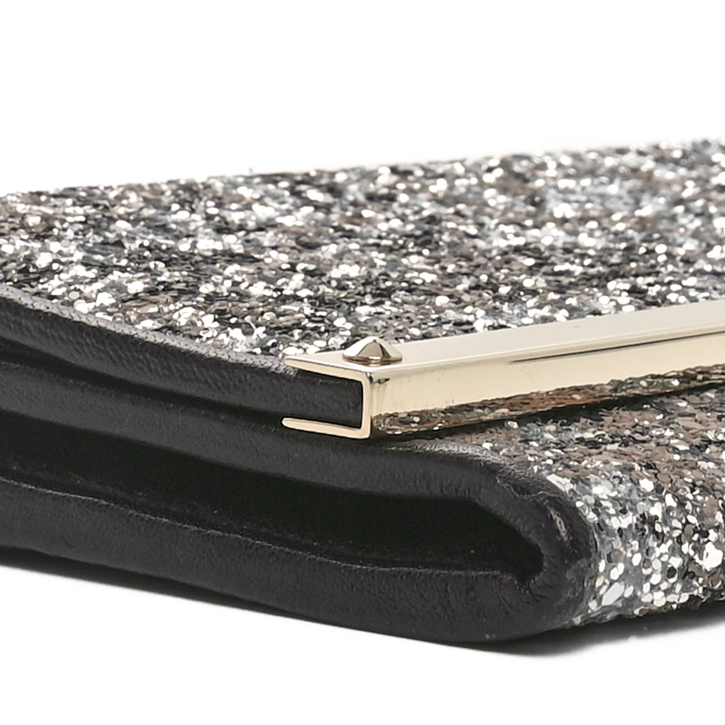 Glitter Milla Wallet on Chain Silver