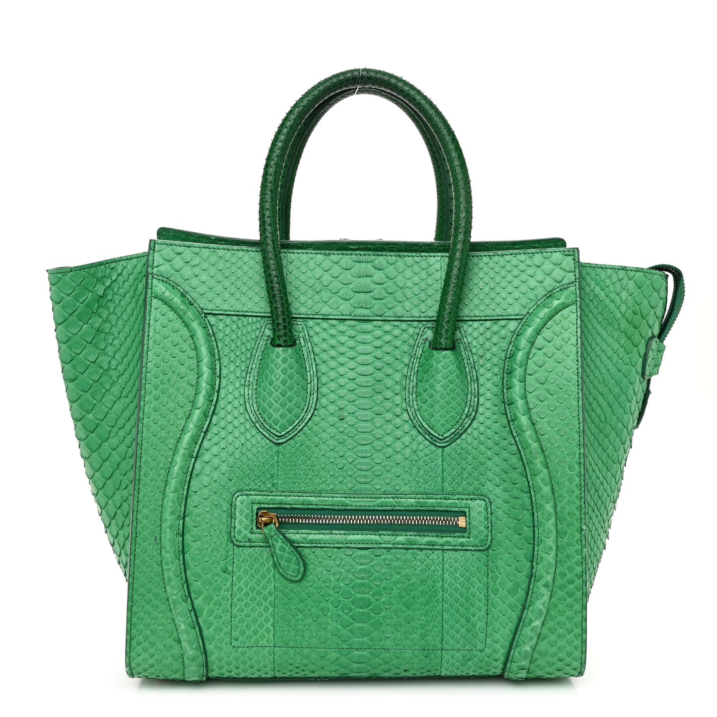 Snakeskin Mini Luggage Green