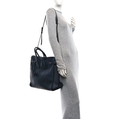 Saint Laurent Grained Calfskin Sac De Jour Souple North South Tote Navy 2 of 11