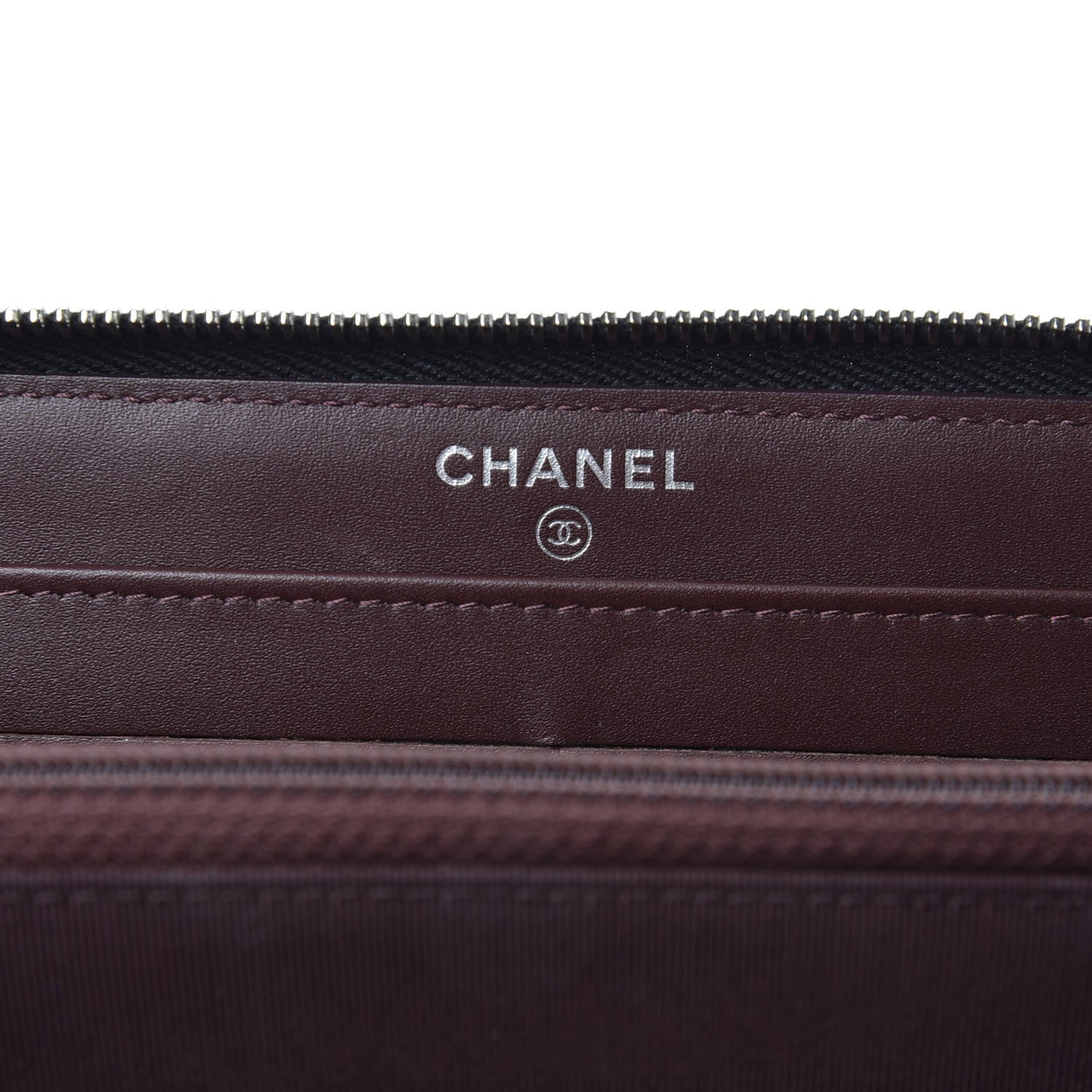 Chanel Caviar Quilted Large Gusset Zip Around Wallet Black 7 of 9
