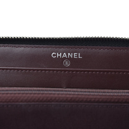 Chanel Caviar Quilted Large Gusset Zip Around Wallet Black 7 of 9