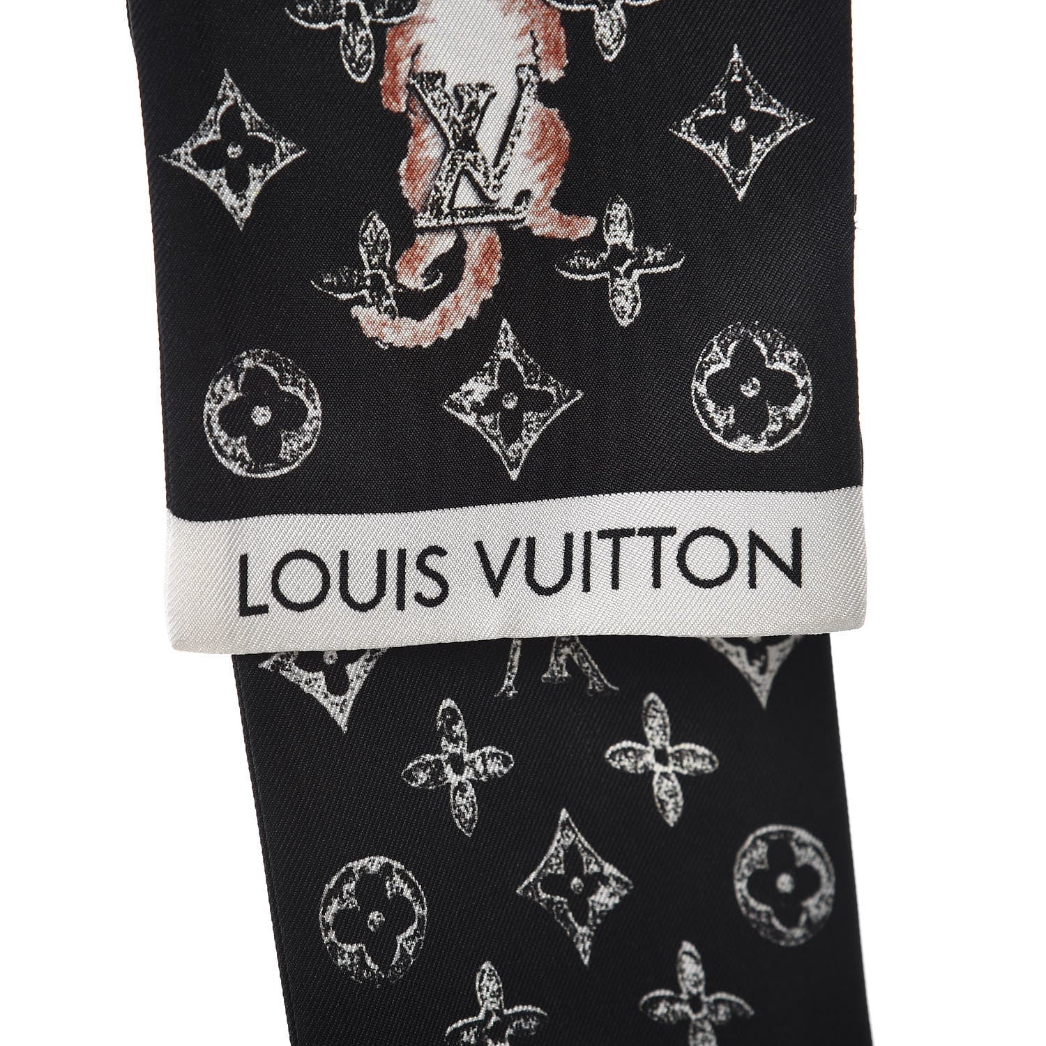 Louis Vuitton Silk Catogram Classic Bandeau Black 5 of 5