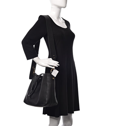 Christian Dior Grained Calfskin D-Bee Shopper Black 2 of 9