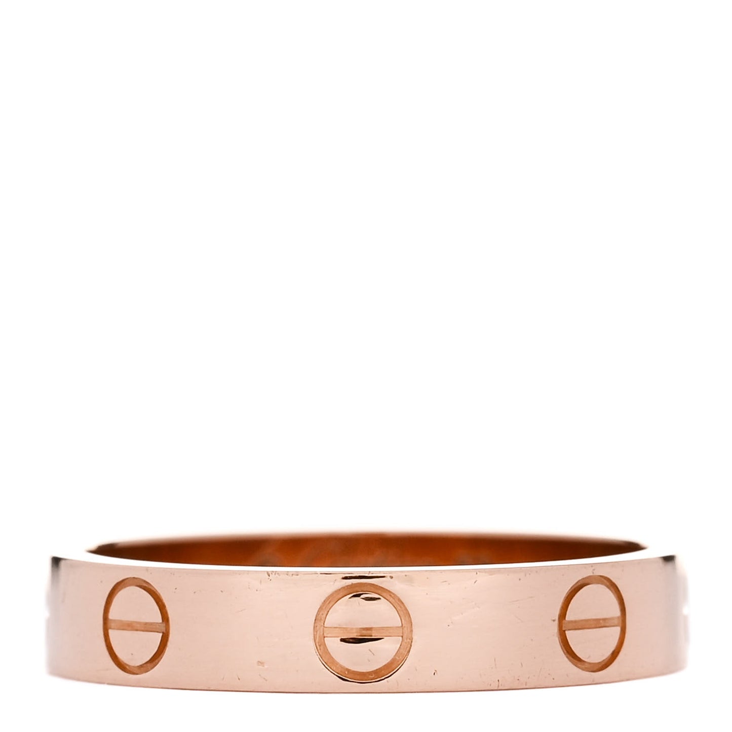 18K Pink Gold 3.5mm LOVE Wedding Band Ring 53 6.5