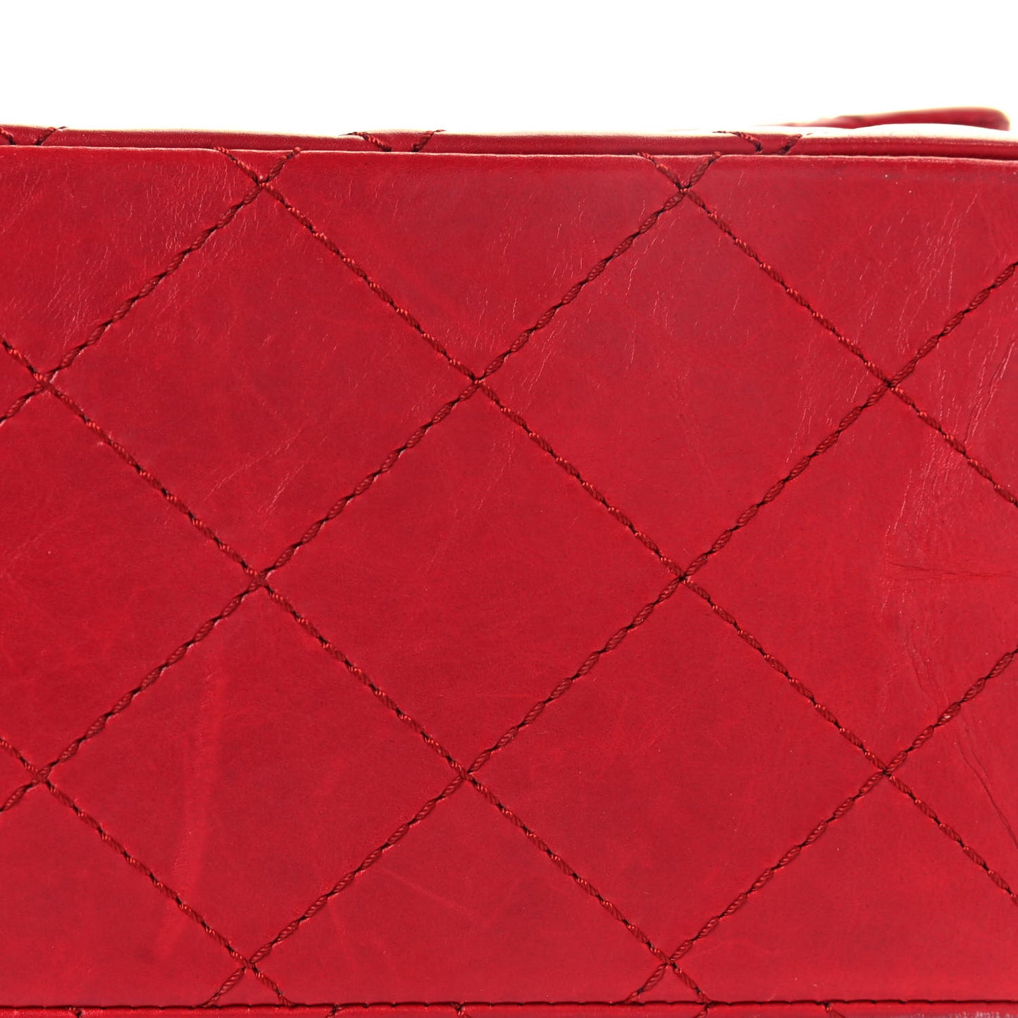Aged Calfskin Quilted 2.55 Reissue 227 Flap Red