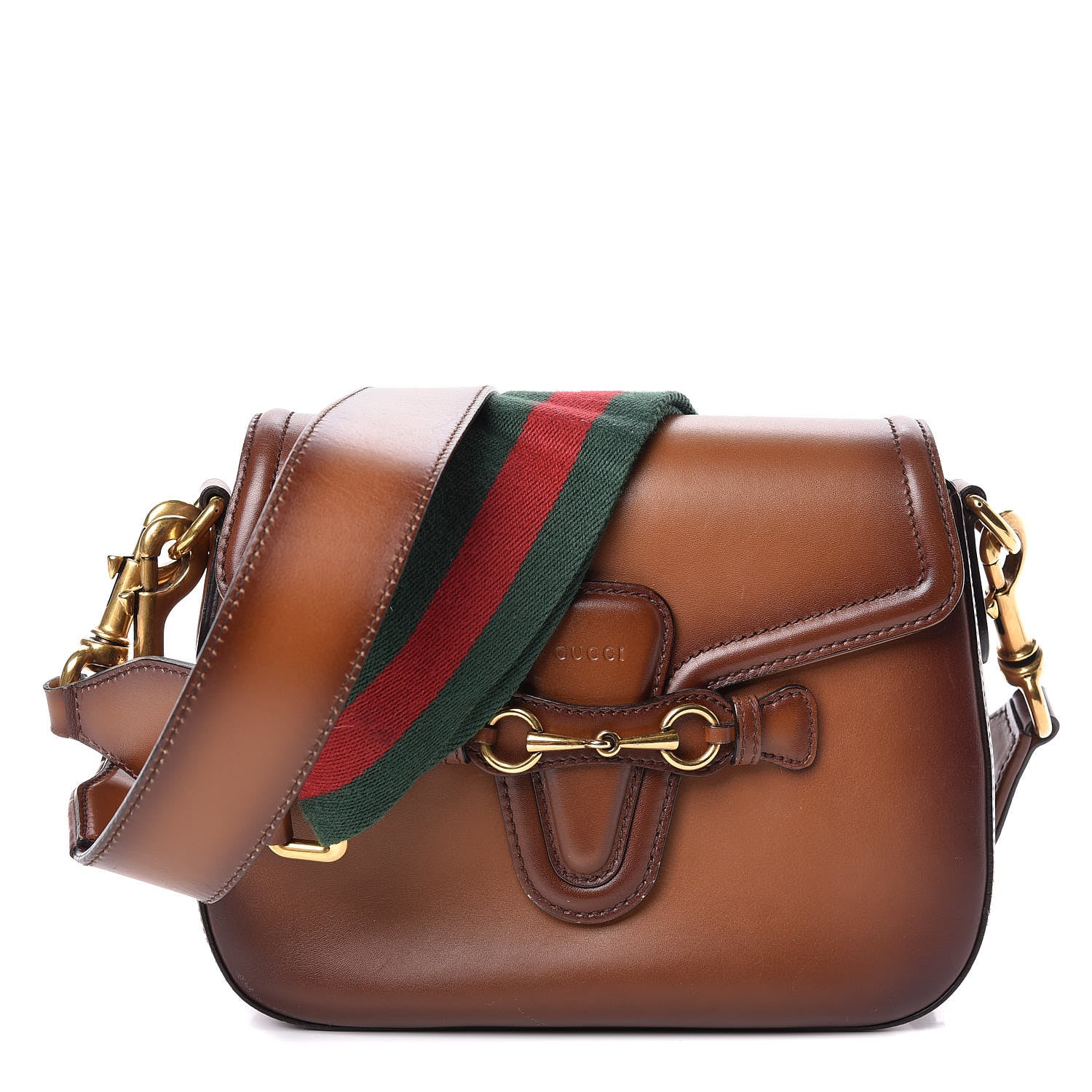 Gucci Calfskin Medium Lady Web Shoulder Bag Cuir 1 of 10