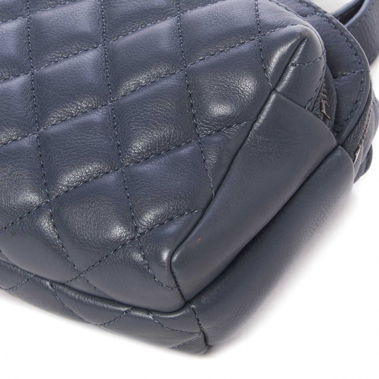 Chanel Calfskin Quilted Waist Bag Blue 4 of 10