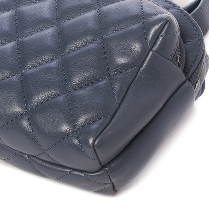 Chanel Calfskin Quilted Waist Bag Blue 4 of 10