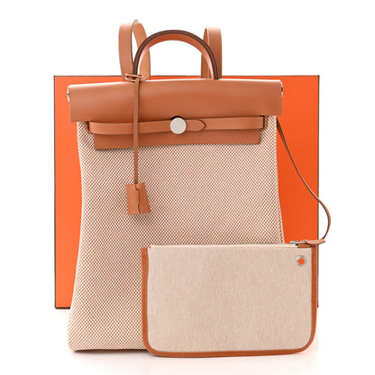 Hermes Vache Hunter Criss Viking Herbag a Dos Retourne Backpack Ecru Beige Naturel 12 of 12