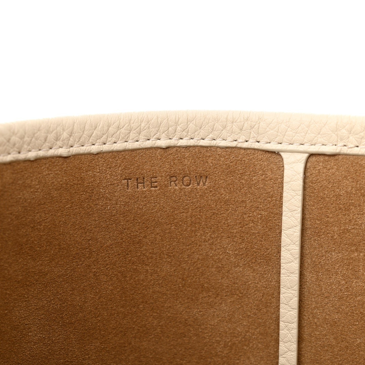 Grained Calfskin Medium N/S Park Tote Ivory