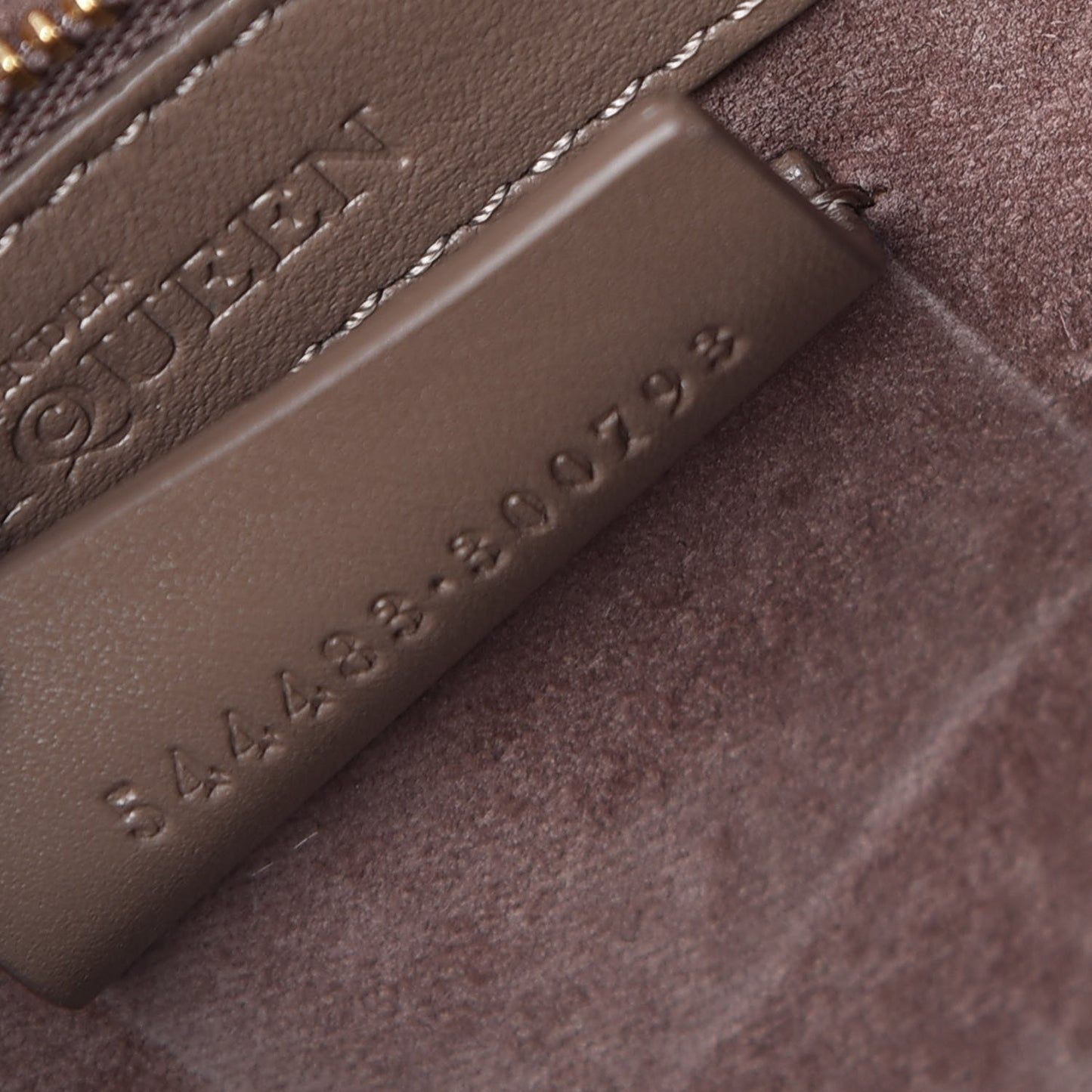 Calfskin Embossed Suede Large Heroine Tan