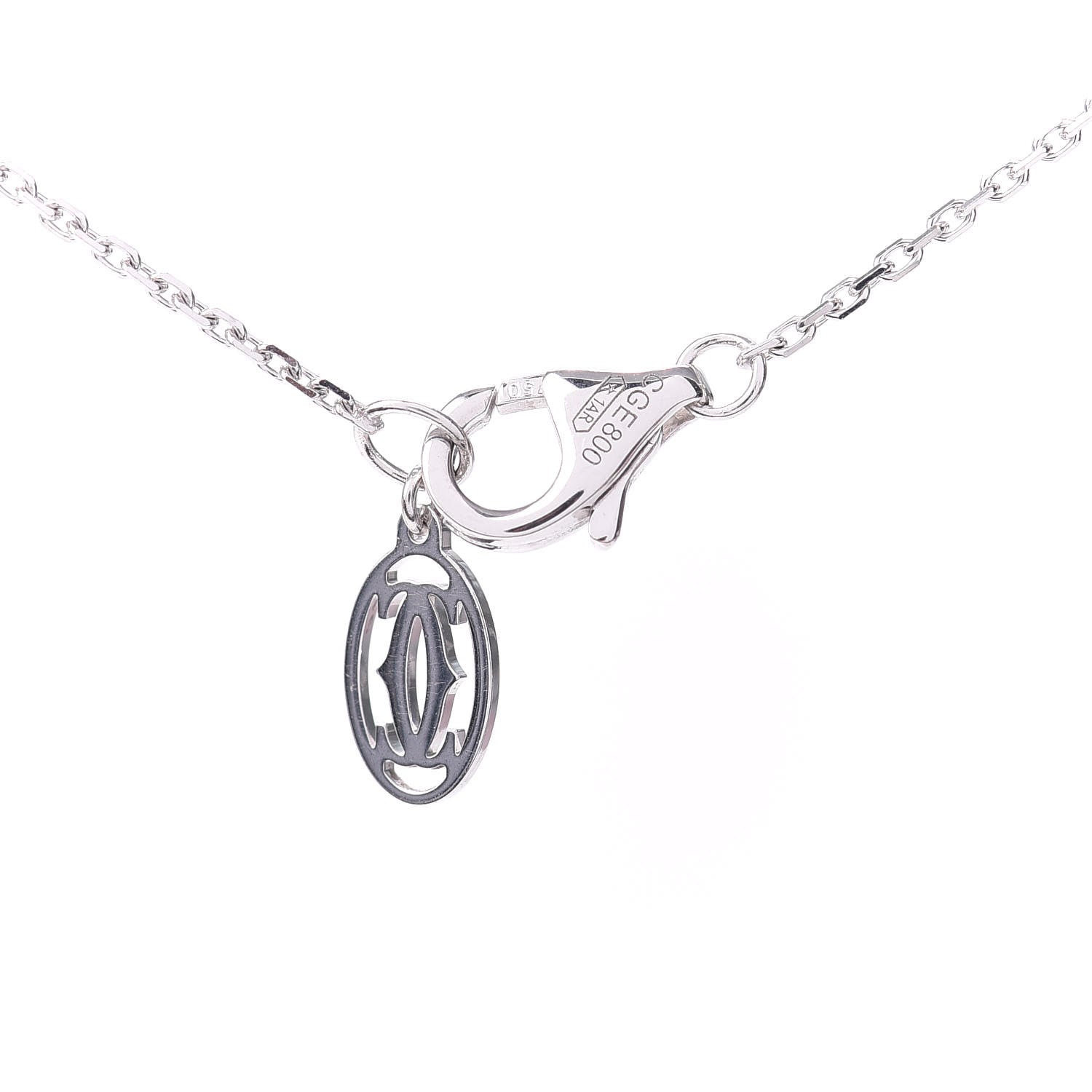 Cartier 18K White Gold Diamond XS D'Amour Pendant Necklace 4 of 5