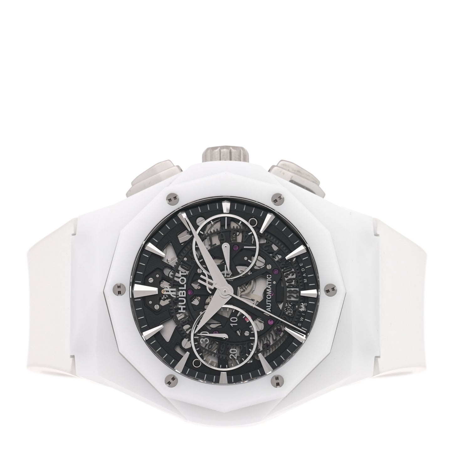 Ceramic Rubber 45mm Classic Fusion Aerofusion Chronograph Automatic Watch Black 525.HI.0170.RW.ORL21