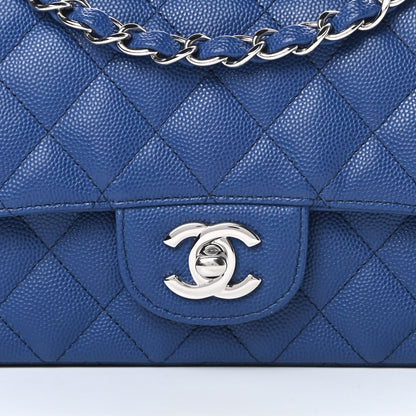 Chanel Caviar Quilted Mini Rectangular Flap Blue 8 of 11