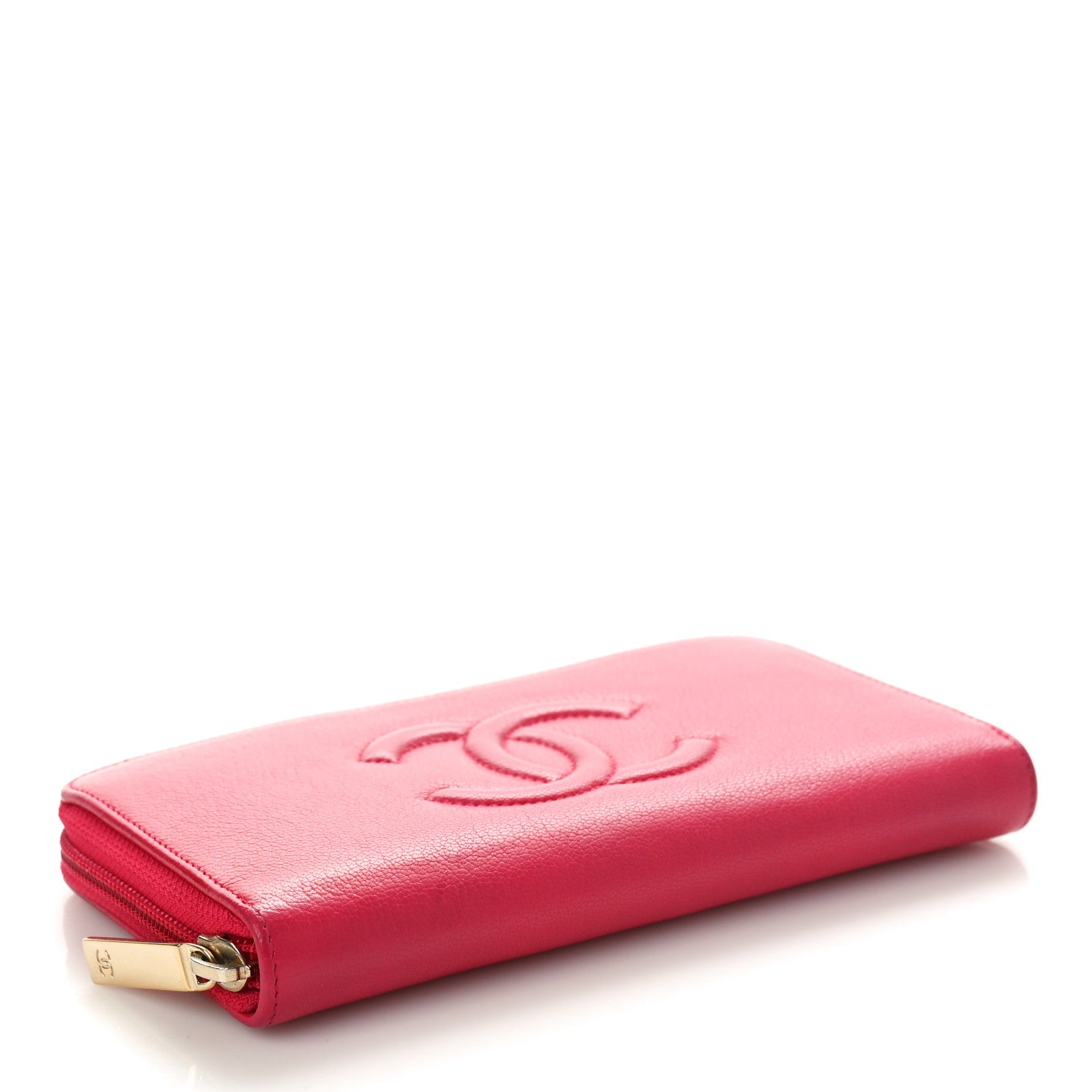 Chanel Caviar Large Timeless CC Zip Around Wallet Pink 4 of 9