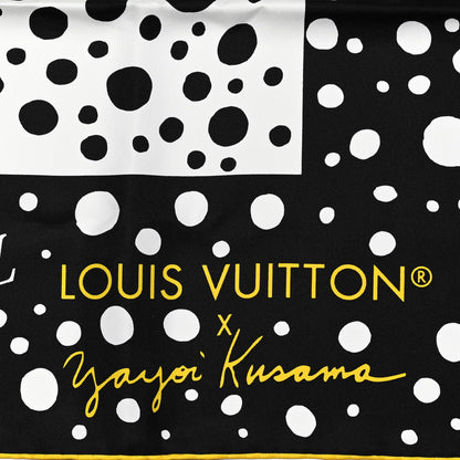 Louis Vuitton LV x YK Kusama Infinity Dots Scarf Black Yellow 2 of 3