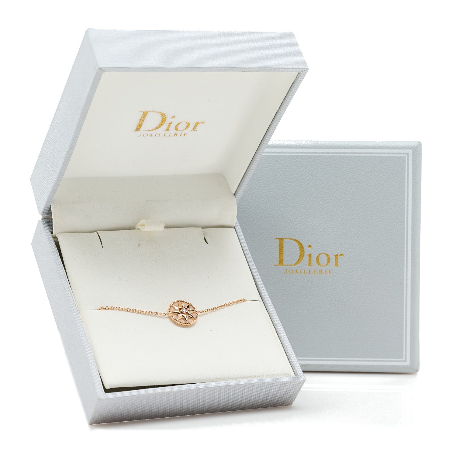 Christian Dior 18K Rose Gold Diamond Pink Opal Rose Des Vents Bracelet 5 of 5