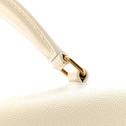 Saint Laurent Grain de Poudre Mini Classic Monogram Cassandra Top Handle Crema Soft 10 of 10
