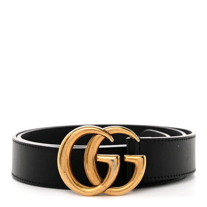 Gucci Moon Calfskin Double G 30mm Belt 80 32 Black 1 of 6